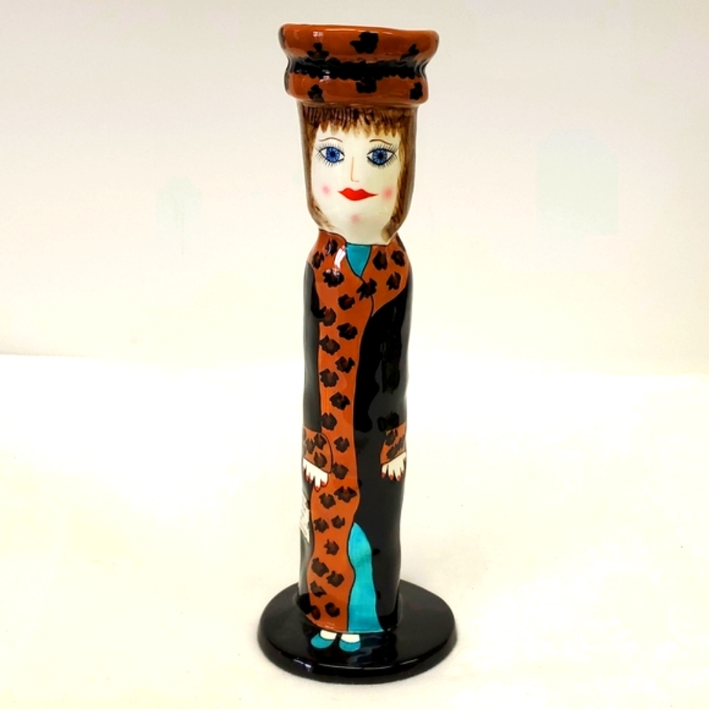 Vintage 80's Susan Paley “ Lydia” 11.5” vase/candle holder
